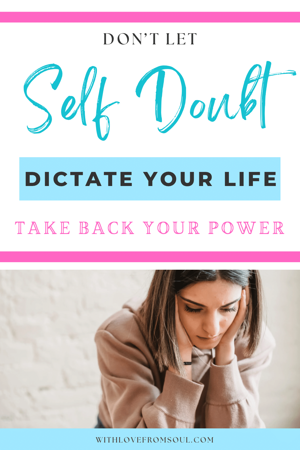 overcoming self doubt, thinking lady